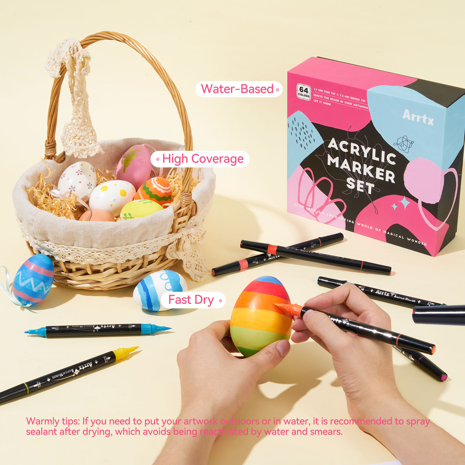 Arrtx 64 Renk Akrilik Boya Kal - Copic Marker Classic incelemesi ve fiyatı